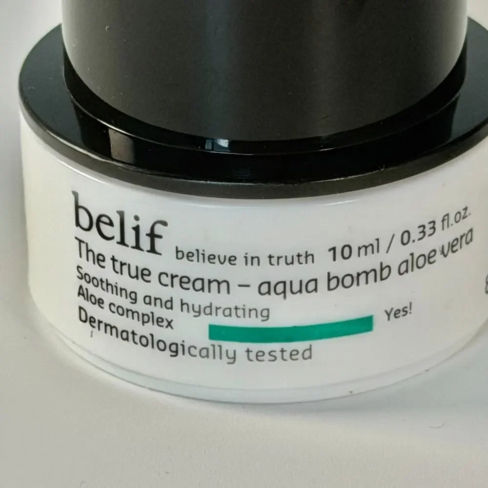 Belif The True Cream Aqua Bomb Aloe Vera Moisturizer Travel .33 fl oz 10ml New